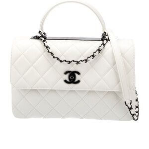 Chanel White Quilted Shoulder Bag